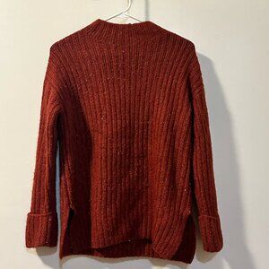 Chunky Burnt Orange Turtleneck Sweater